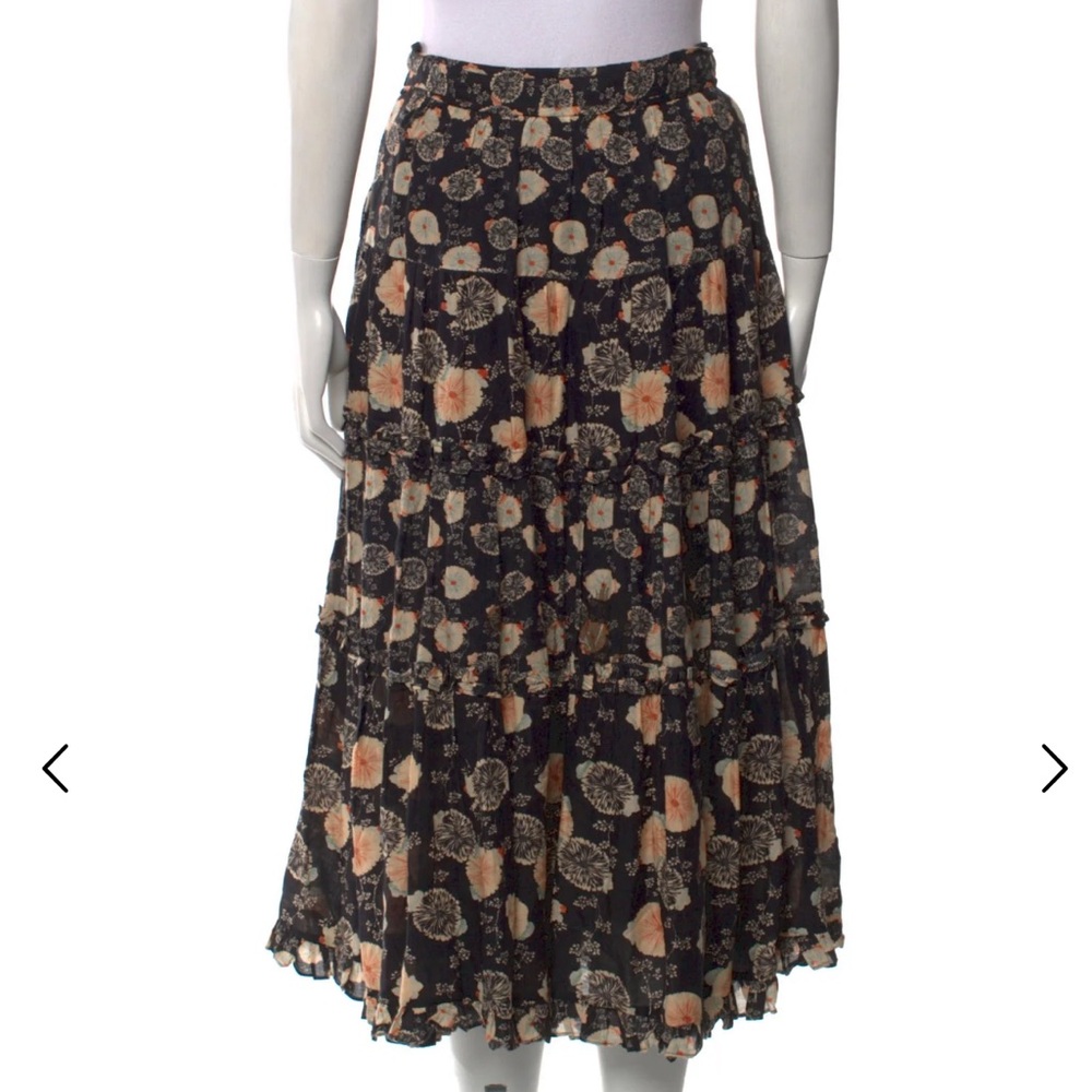 Ulla Johnson Floral print midi length skirt - Picture 3 of 3